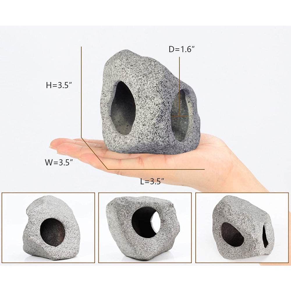 Aquarium Decoration Rock Caves， Hideaway for Shrimp Cichlid Hiding Breeding Spawning， Professional Hideout Decor for Territorial Fish