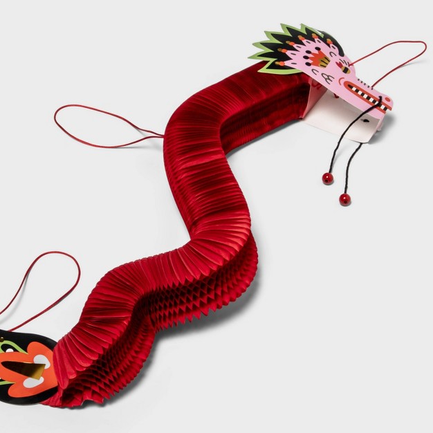 Lunar New Year Red Accordion Dragon Garland