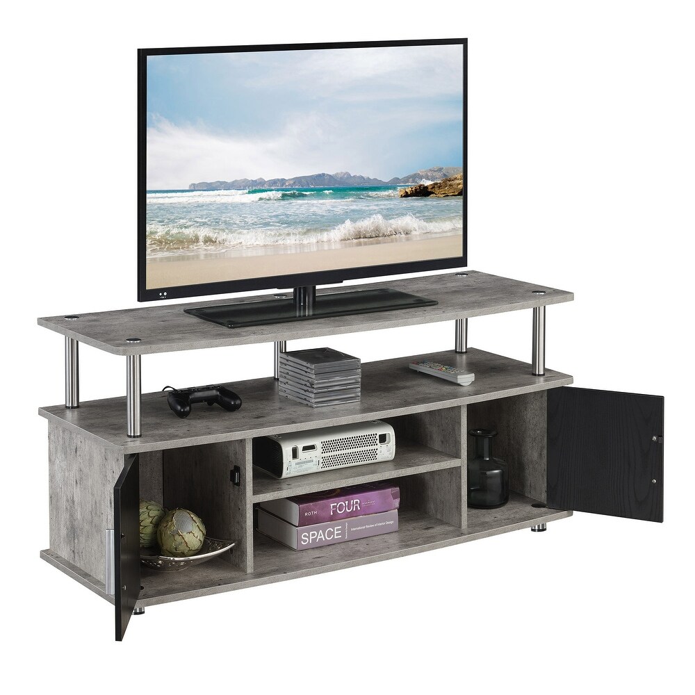 Convenience Concepts Designs2Go Monterey 55 inch TV Stand with Cabinets and Shelves