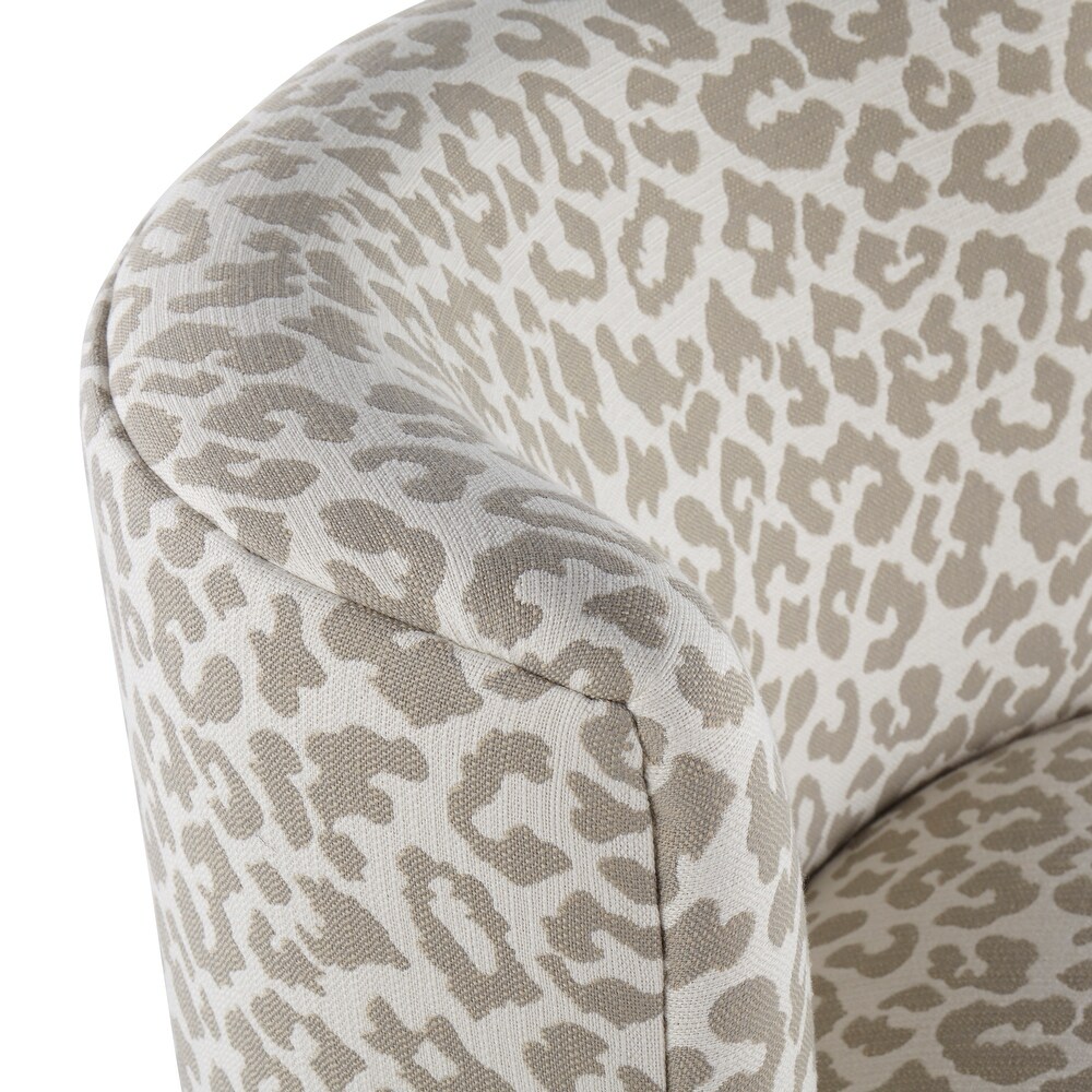 Silver Orchid Harding Leopard Print Slipper Chair