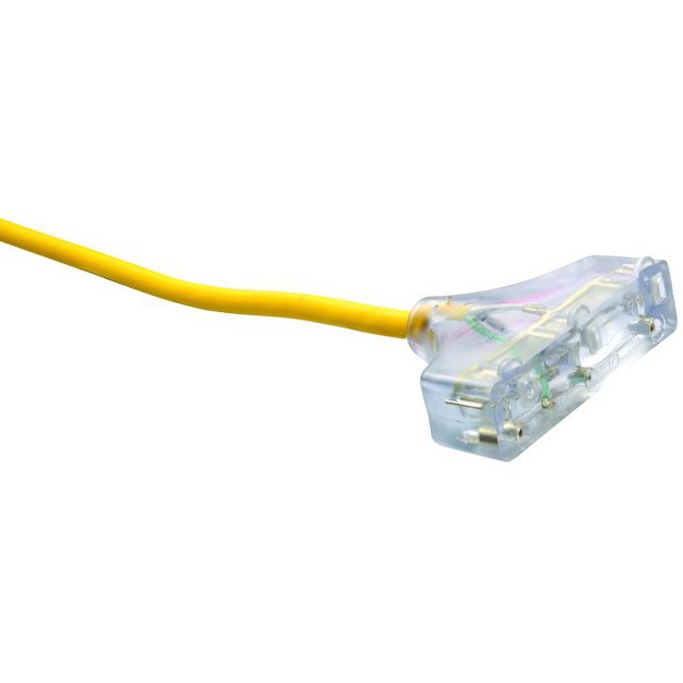 Southwire Outdoor 100 Ft L Yellow Tri source Extension Cord 12 3 Sjeoow