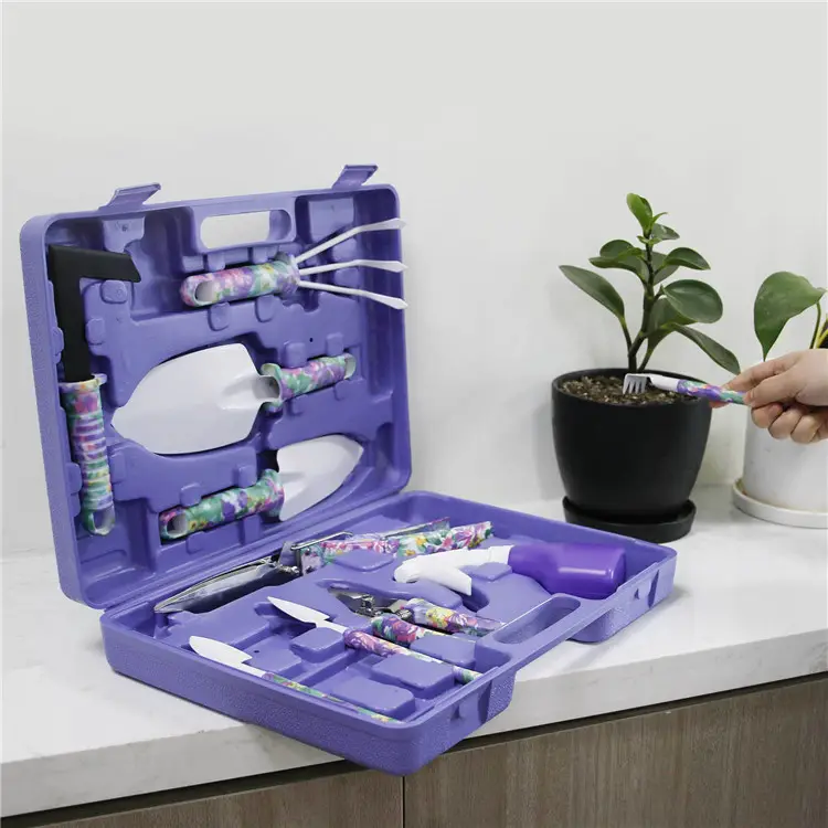12 Piece Garden Tools Set Gardening Hand Tool Kits With Storage Case Planting Weeding Trimming Loosening Transplanting Tools