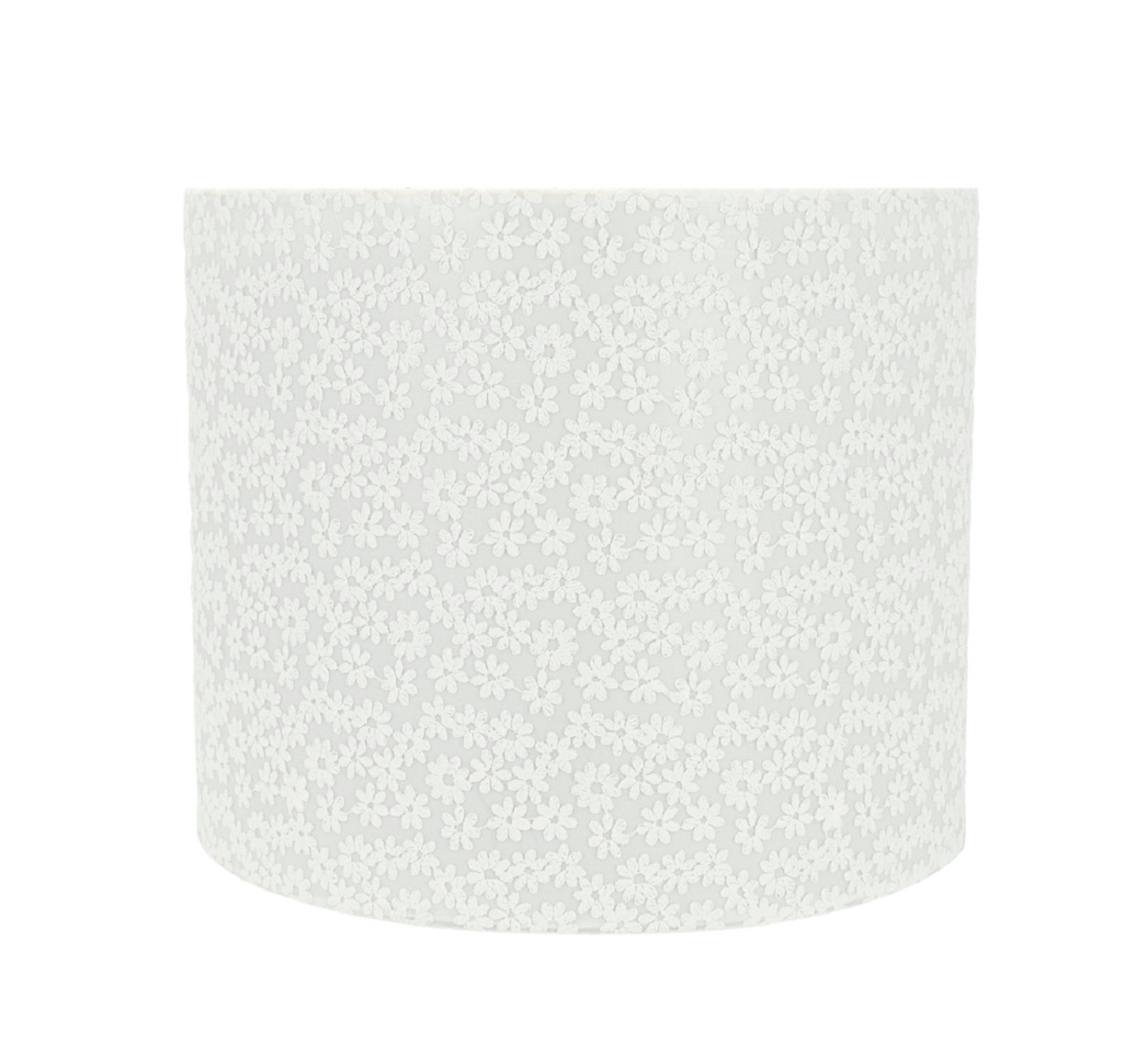 Aspen Creative 31094 Transitional Drum (Cylinder) Shaped Spider Construction Lamp Shade in White， 12