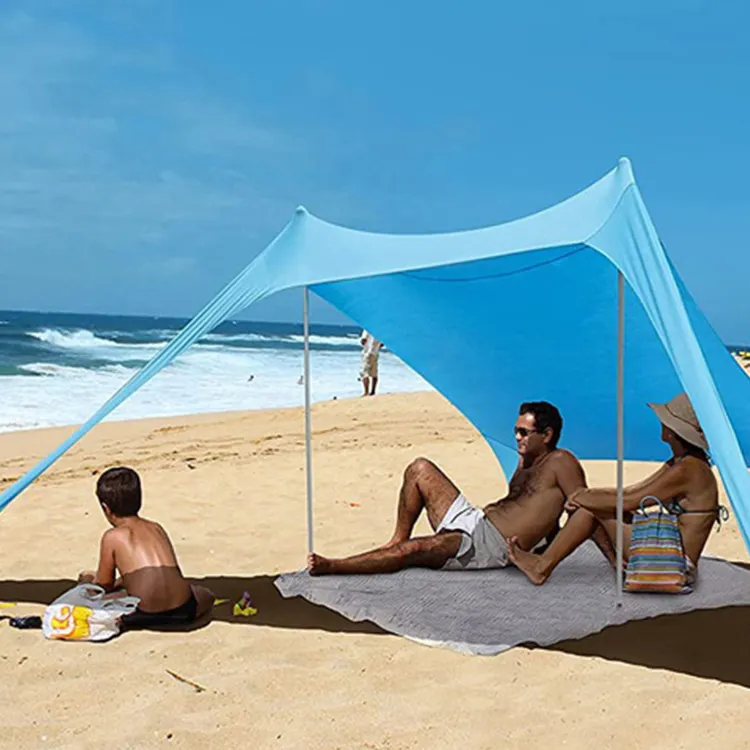 outdoor canopy beach tent sun shelter waterproof baby glamping camping beach outdoor tents With Sand Shovel