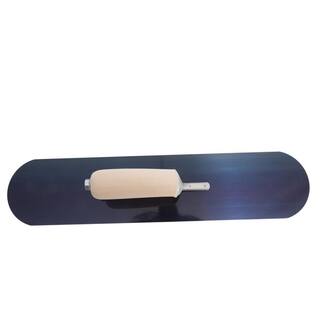 MARSHALLTOWN 18 in. x 4 in. Fully Rounded Exposed Rivet Blue Steel Trowel - Wood Handle SP81BR5