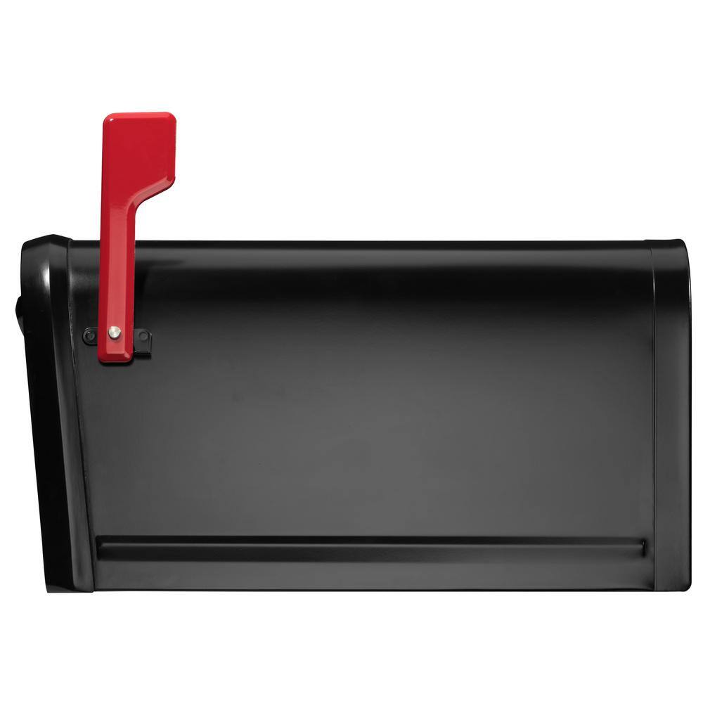 Architectural Mailboxes Oasis 360 Black Large Steel Locking Parcel Mailbox with 2-Access Doors 6300B-10