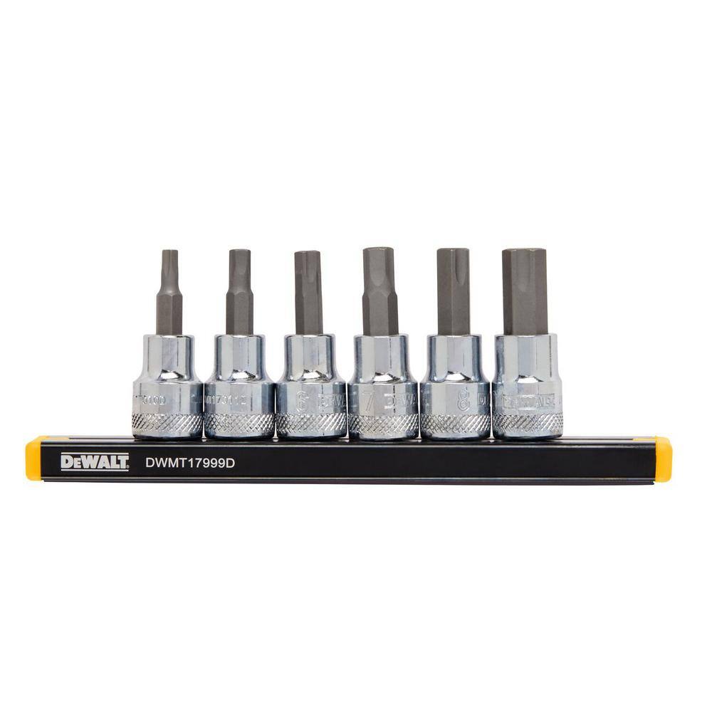 DW 38 in. Drive Metric Hex Socket Set (6-Piece) DWMT17001