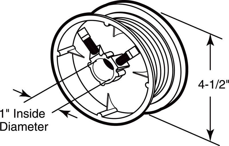 Prime-Line 25 in. L 265 lb Torsion Spring Cable Drum