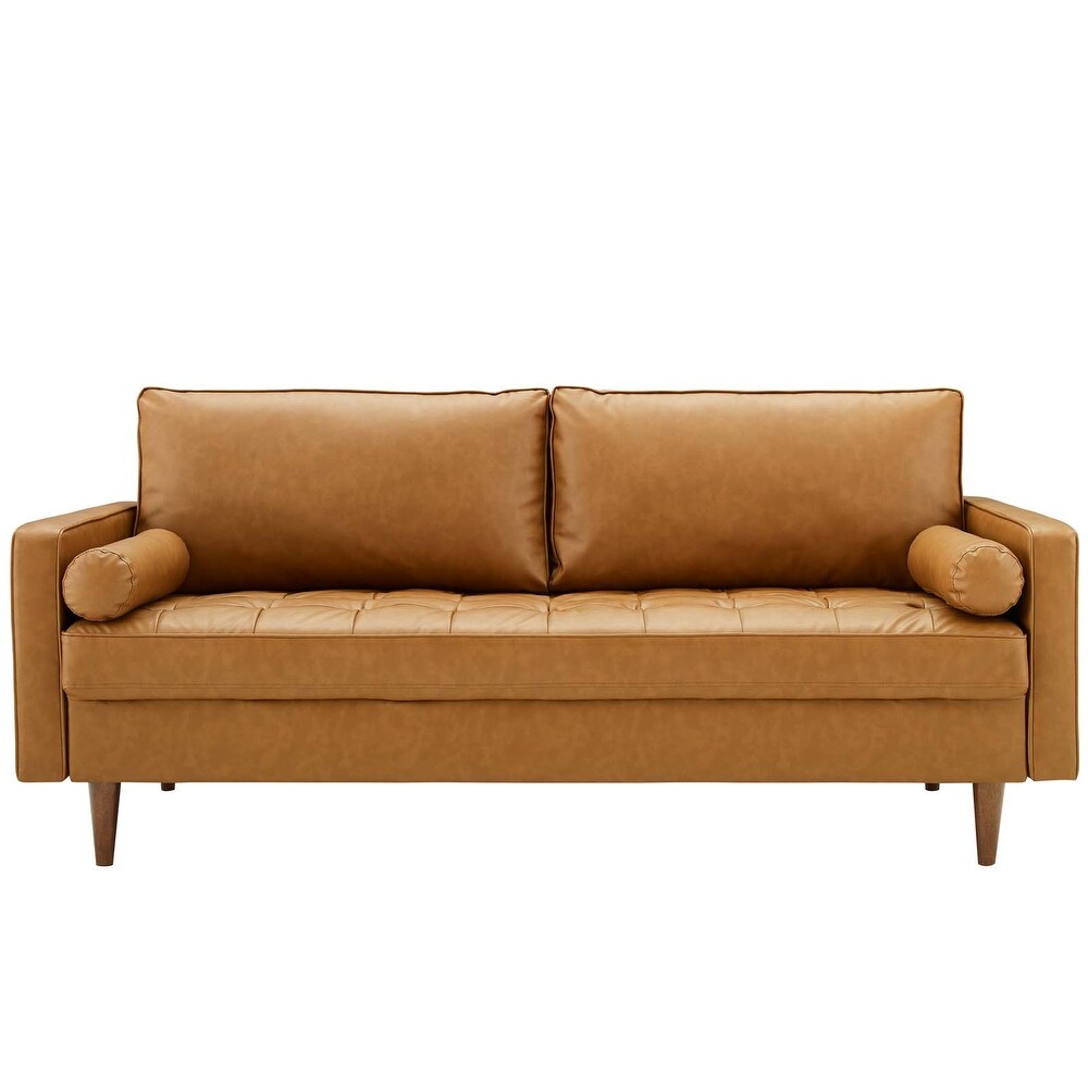 Valour Upholstered Faux Leather Sofa