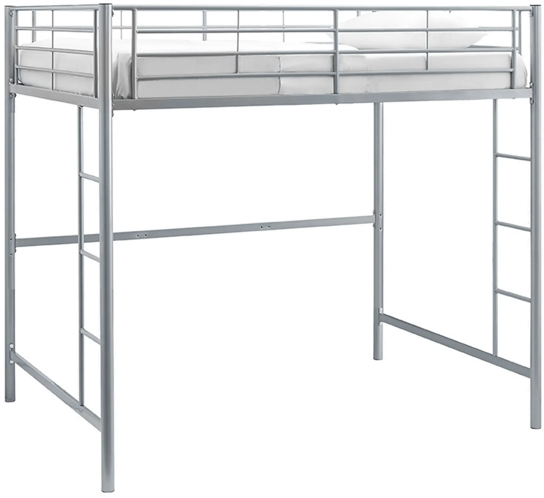 Contemporary Silver Full Size Loft Bed - Walker Edison