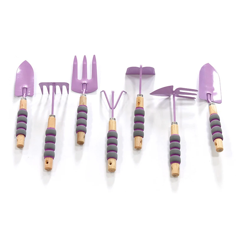 Multi type Customization 4 Pieces Gardening Tool Set Kids Purple Mini Small Hand Garden Kids Tools Set