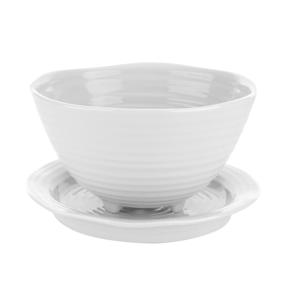 Portmeirion Sophie Conran White Berry Bowl and Stand   6.5\