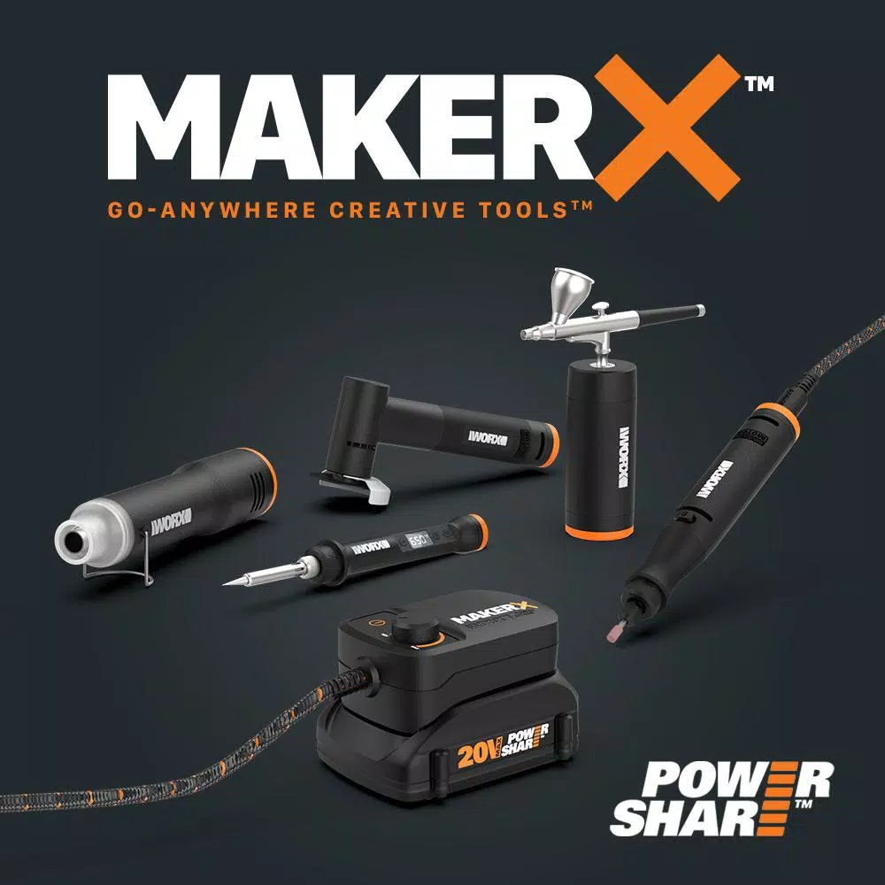 Worx MakerX 20-Volt Air Brush Rotary Tool Attachment (Tool Only) and#8211; XDC Depot