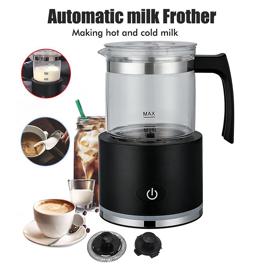 Handheld Milk Frother Battery Powered Electric Handheld Milk Foam Maker with Heatproof Glass for Egg Cream Coffee