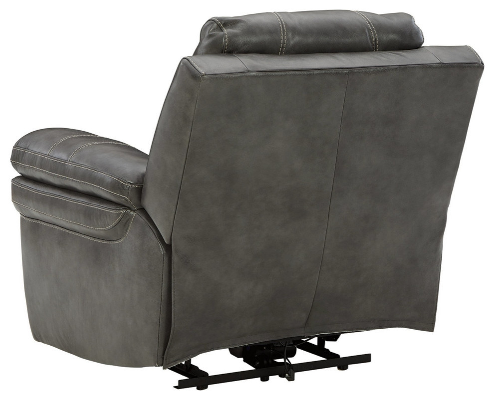 Power Recliner With Adjustable Headrest and Usb  Gray   Contemporary   Recliner Chairs   by VirVentures  Houzz