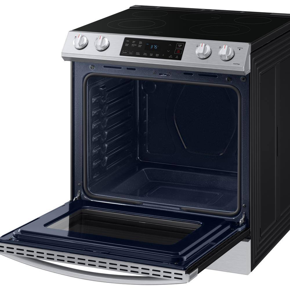  30 in. 6.3 cu. ft. Slide-In Electric Range with Self-Cleaning Oven in Stainless Steel NE63T8111SS