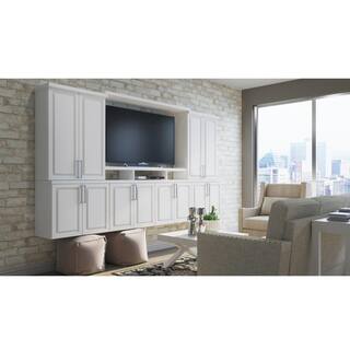 Hampton Bay 12 in. W x 60 in. H Universal End Panel in Satin White KAUP1260-SW