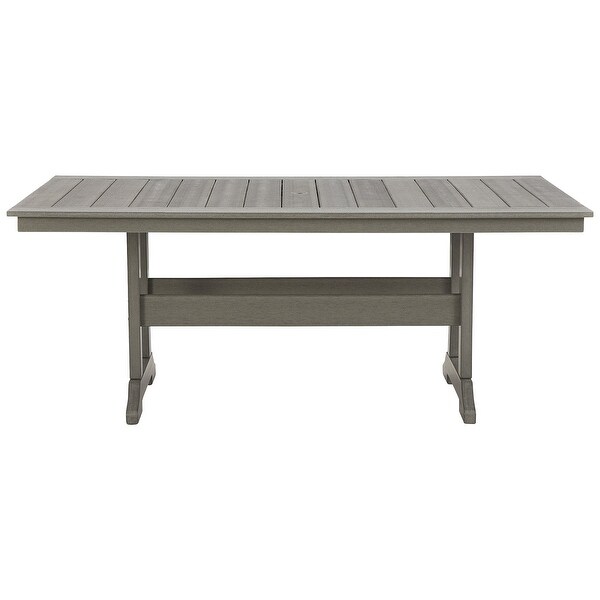 Signature Design by Ashley Visola Gray Rectangular Outdoor Poly All Weather Dining Table Only