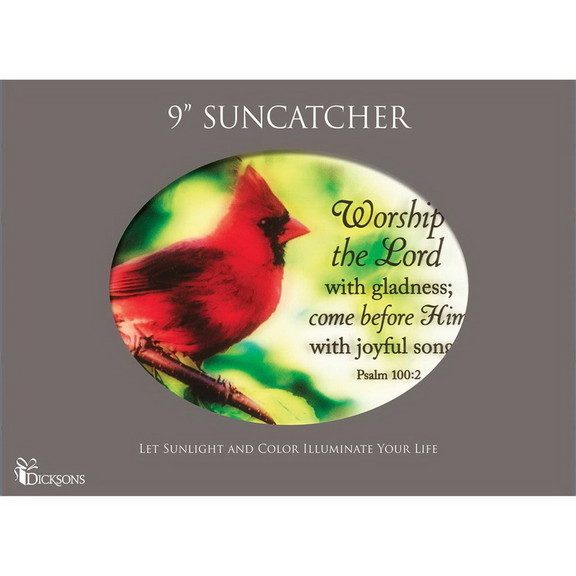 Dicksons SUNCG 1013 Oval Suncatcher Cardinal Psalm...