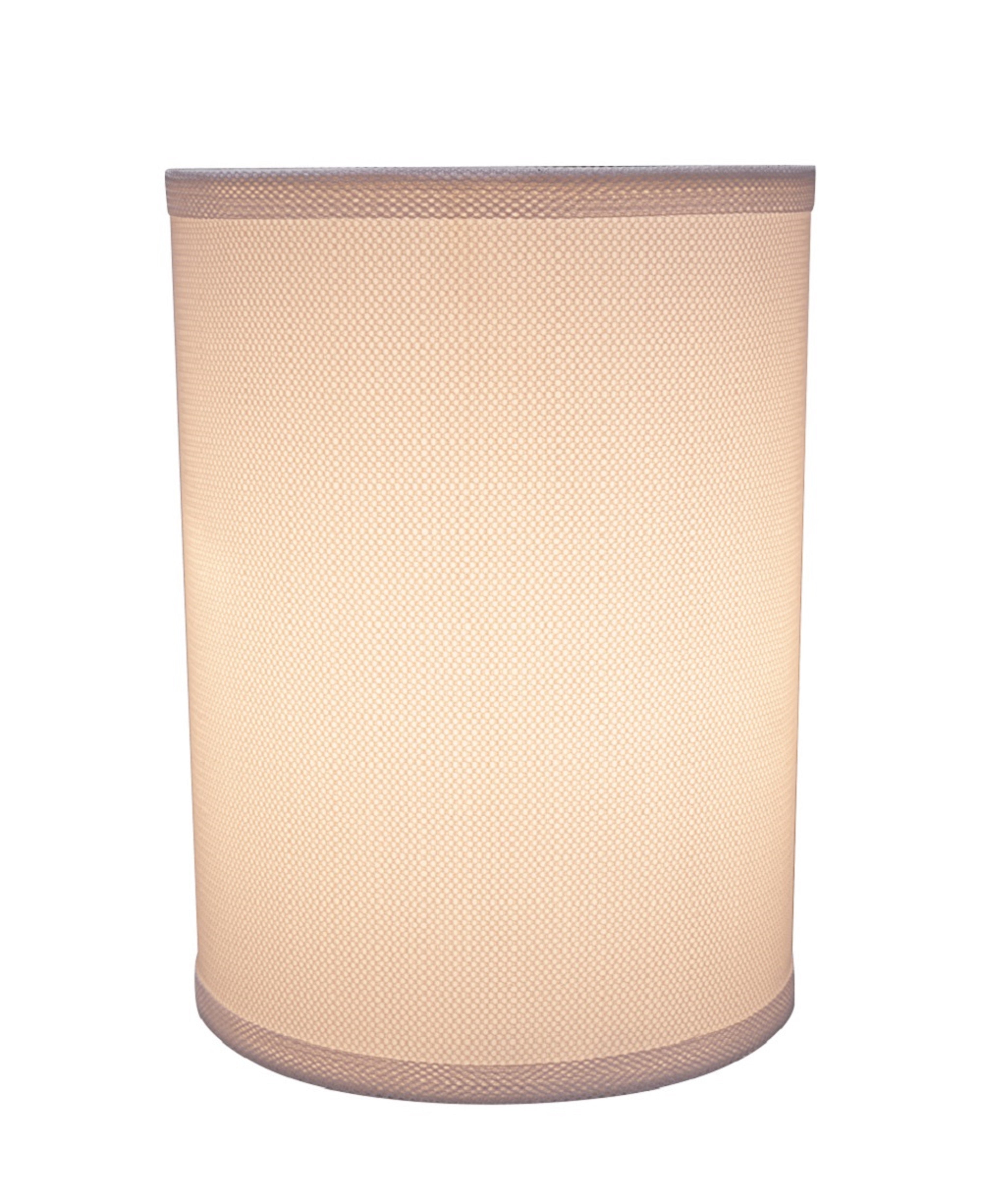 Aspen Creative 31279 Transitional Drum (Cylinder) Shaped Spider Construction Lamp Shade in White， 8