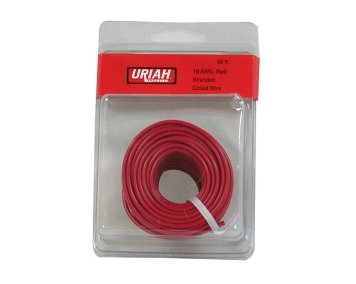 Uriah Wire 18 Awg  Stranded Red Insulation (40) -UA501850