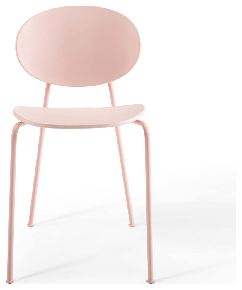 Pink Palette Dining Side Chair Set of 2   Midcentury   Dining Chairs   by Homesquare  Houzz