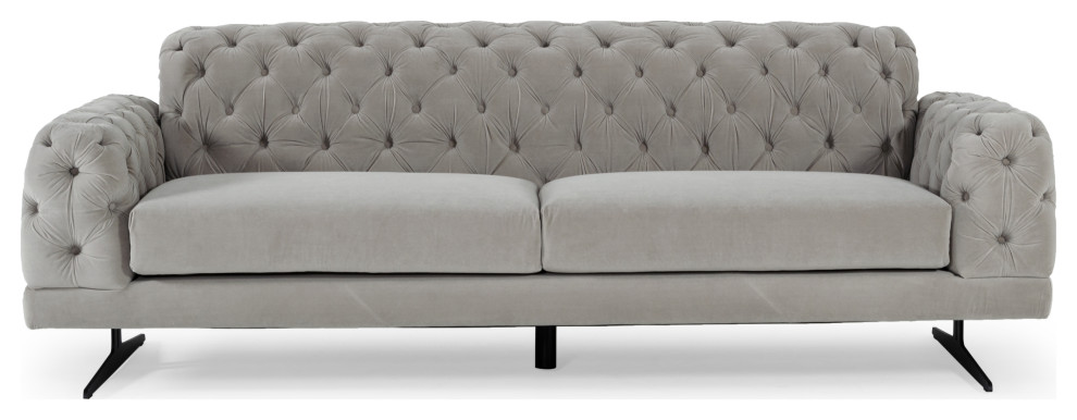 Divani Casa Sepulveda Modern Gray Fabric Sofa   Transitional   Sofas   by Vig Furniture Inc.  Houzz