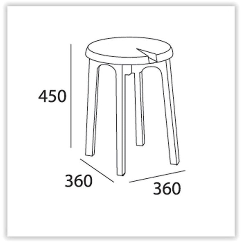 CHEVIS Stool  - Grey