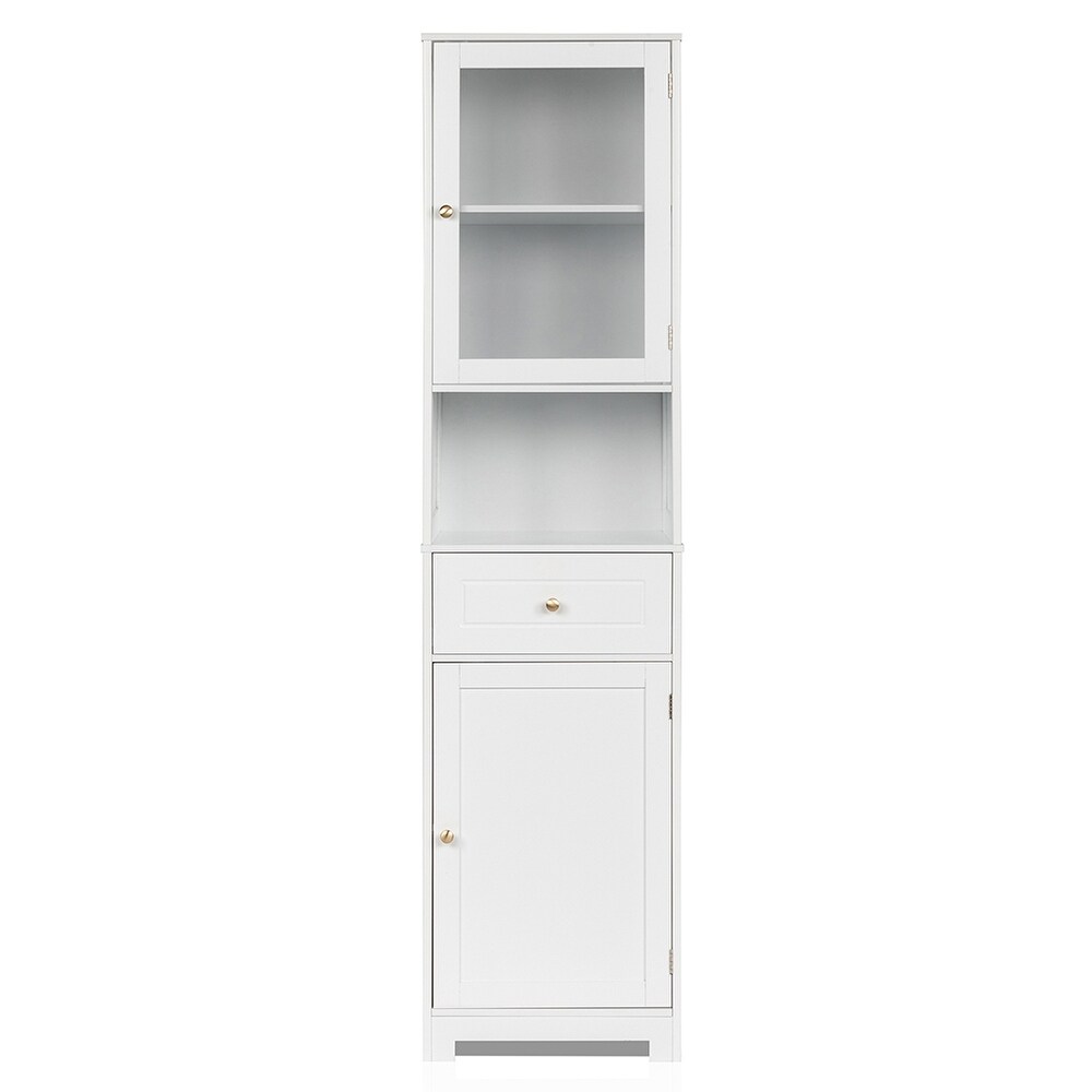 Multifunctional High Storage Cabinet with 2 Doors and 1 Drawer