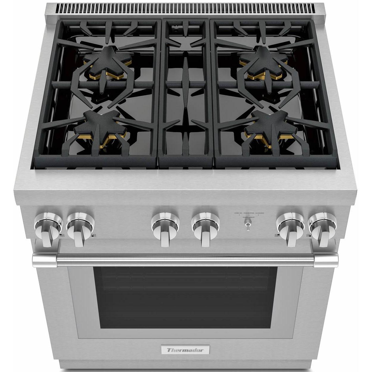 Thermador 30-inch Freestanding Dual Fuel Range with Star® Burner PRD304WHC