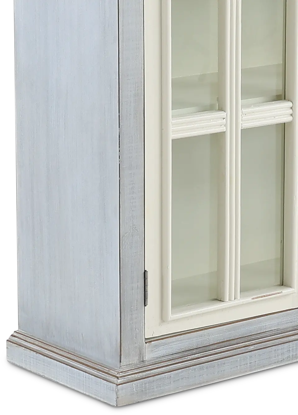 Florence Gray Two Tone Tall Display Cabinet