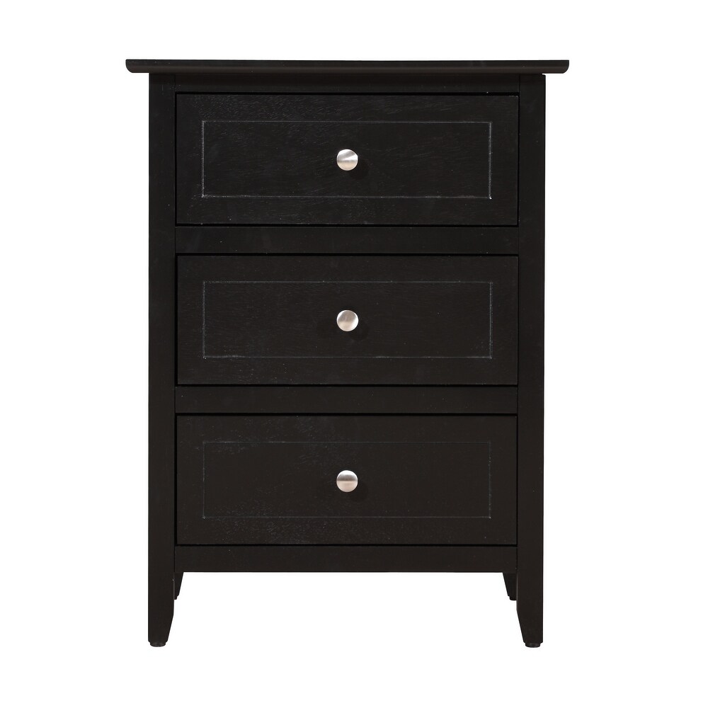 Daniel 3 Drawer Nightstand (25 in. H x 15 in. W x 19 in. D)