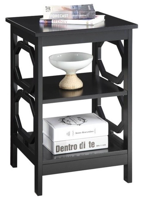 Pemberly Row End Table in Black   Transitional   Side Tables And End Tables   by Homesquare  Houzz