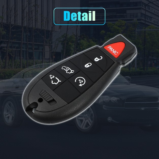 Unique Bargains 6 Button Replacement Key Fob Case Keyless Entry Remote Key Shell Cover For Dodge With Blade No Chip Black 1 Pc