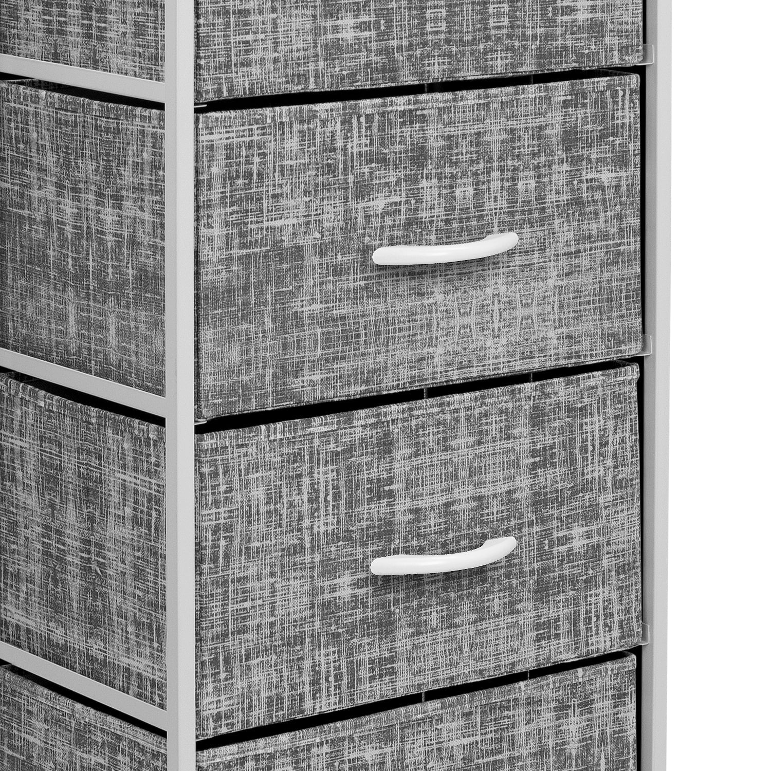 Sorbus Dresser Storage Tower, Organizer for Closet, Tall Dresser for Bedroom, Chest Drawer for Clothes, Hallway, Living Room, College Dorm, Steel Frame, Wood Top, Fabric, 5 Drawers