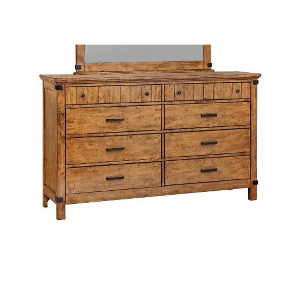 Dalton Rustic Honey 4 piece Storage Bedroom Set