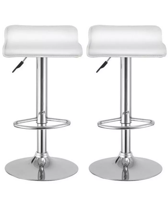 Slickblue Set of 2 Swivel Bar Stools Backless Dining Chair