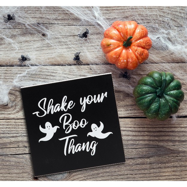 C amp f Home Shake Your Boo Thang Ghost Block Halloween Shelf Sitter Centerpiece Decoration