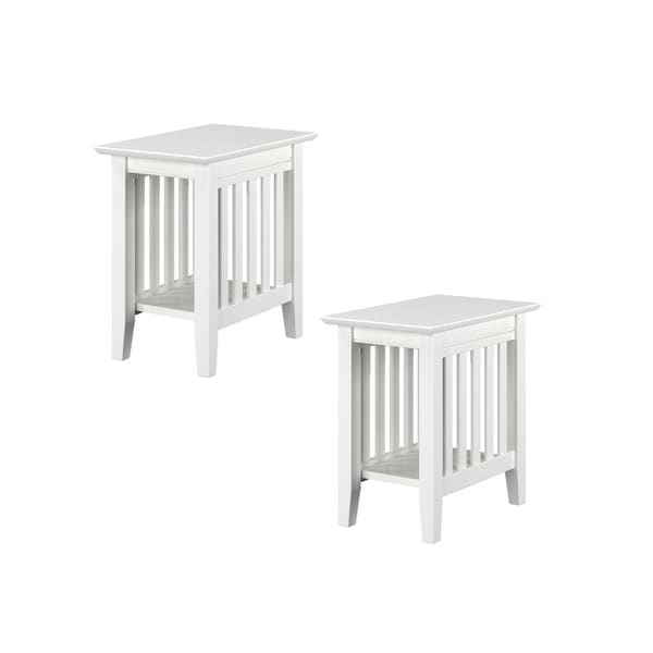 Mission Solid Wood Side Table Set of 2