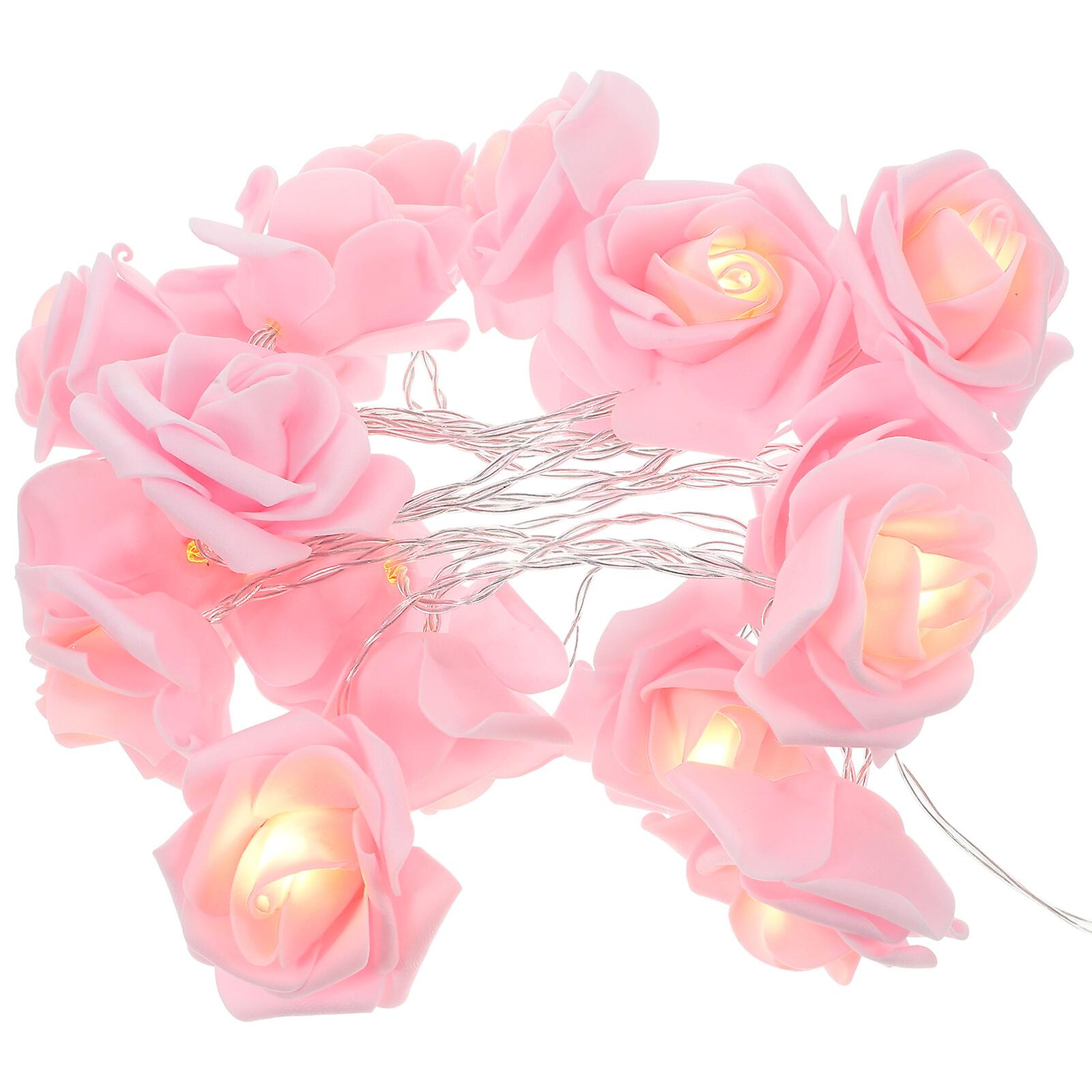 Led Rose Flower String Light Battery Operated Fairy Light For Wedding Party Birthday Festival