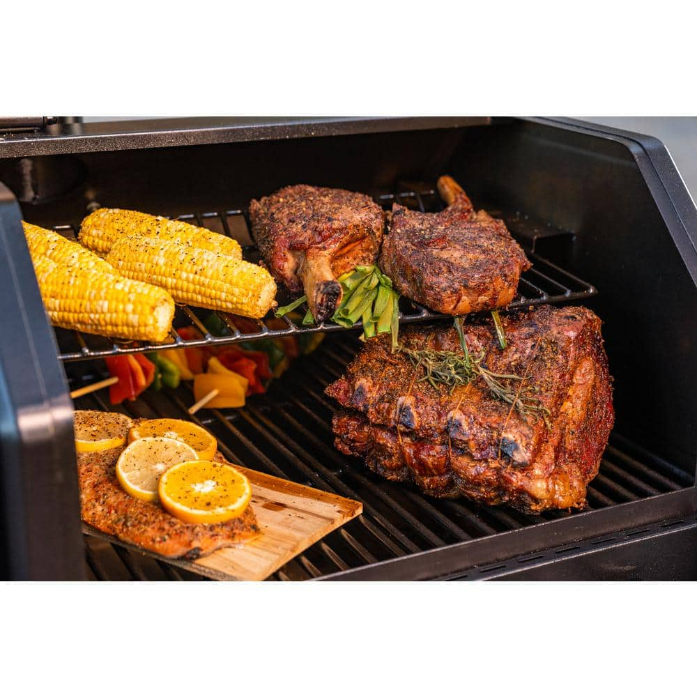 Nexgrill Oakford 1150 3-Burner Plus Offset Smoker Charcoal and Propane Combo Grill in Black 810-0072