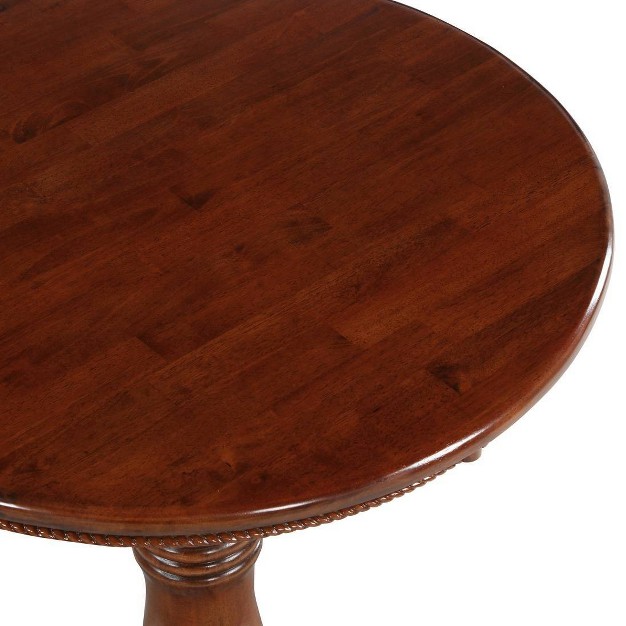 Round Pedestal Bar Height Table Wood cherry Boraam