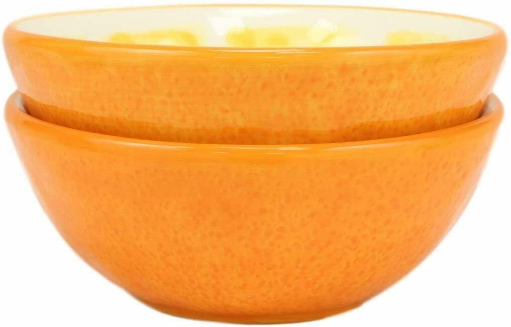 1 Orange Halves Small Dipping Bowl Condiment Saucer Set of 2 EBR02