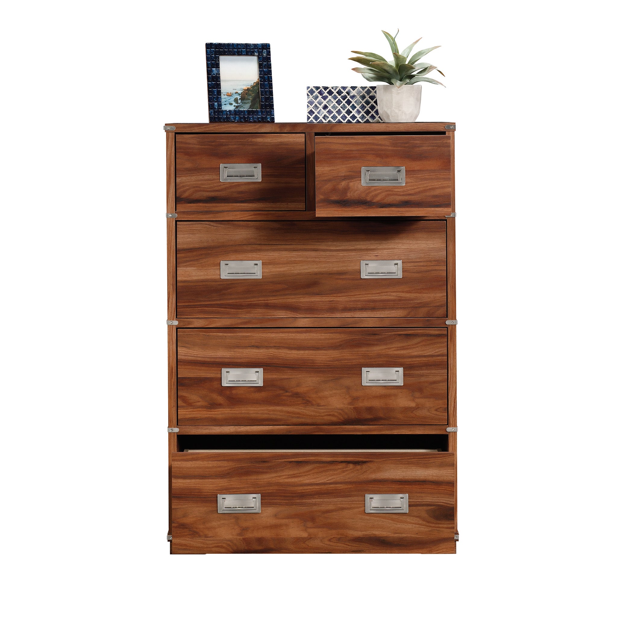 Sauder 422463 Vista Key 5-Drawer Chest, Blaze Acacia? Finish