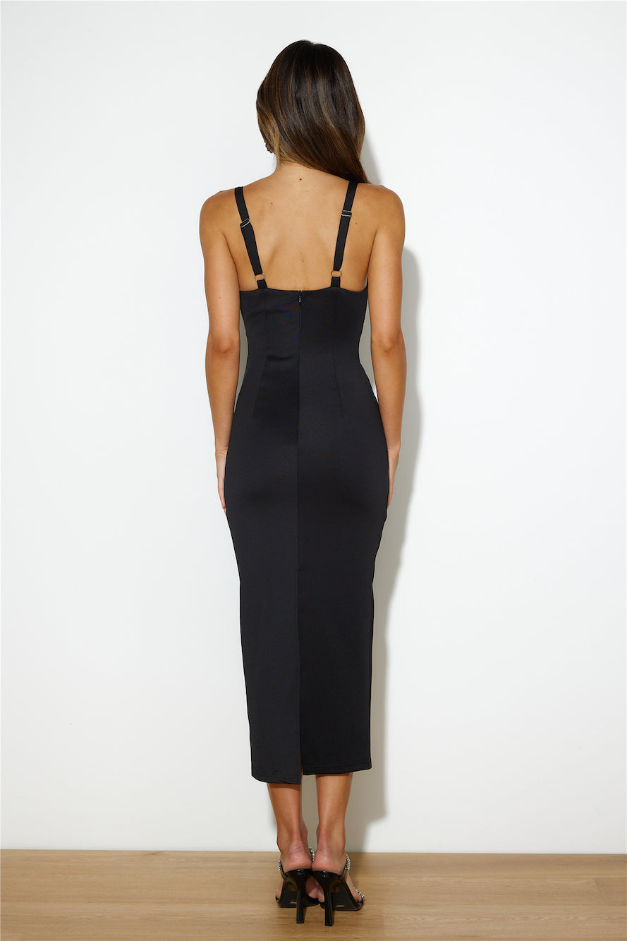 Iconic Fit Midi Dress Black