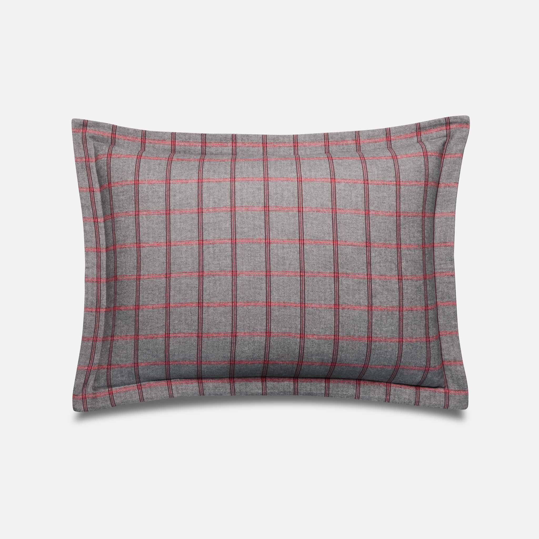 Herringbone Plaid Flannel Shams