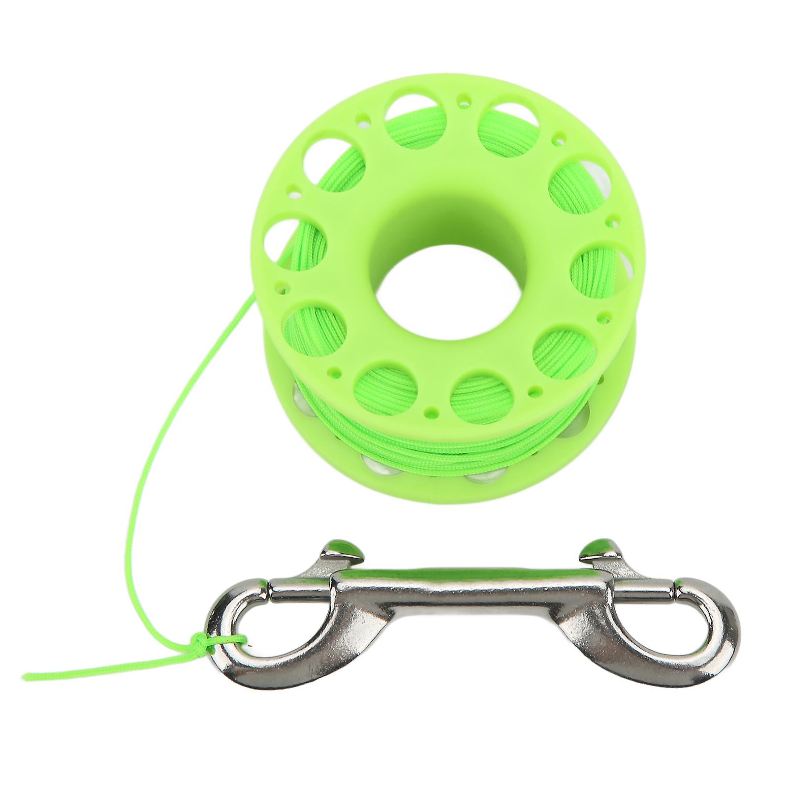 Diving Reel High Density Plastics Portable Belt High Strength User Friendly Design Diving Equipmentgreen