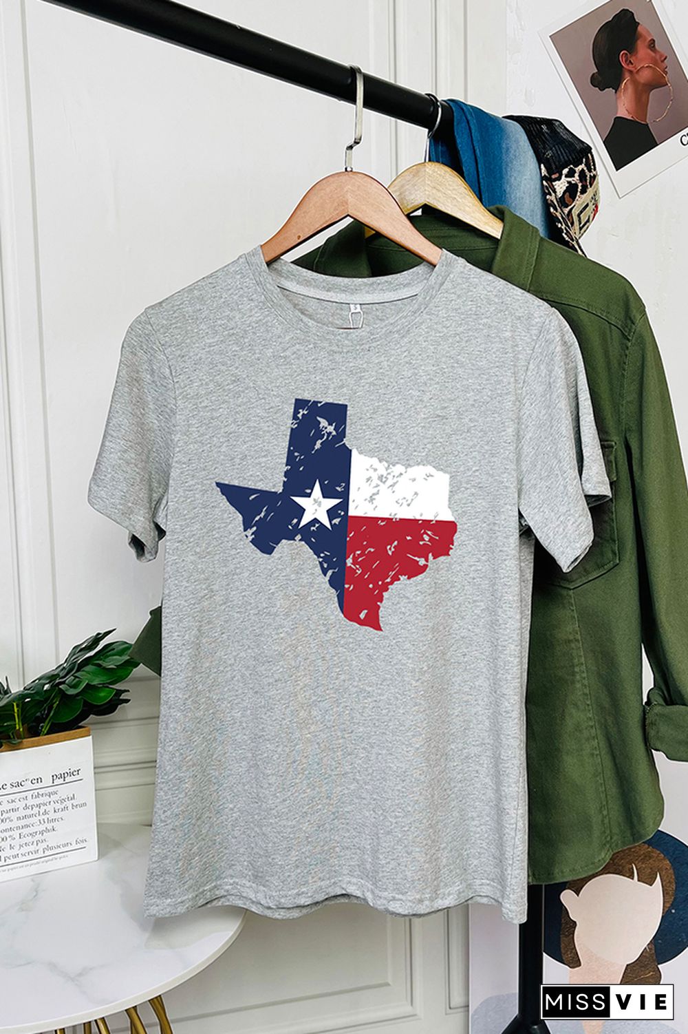 Texas Flag Short Sleeve Graphic Tee Wholesale