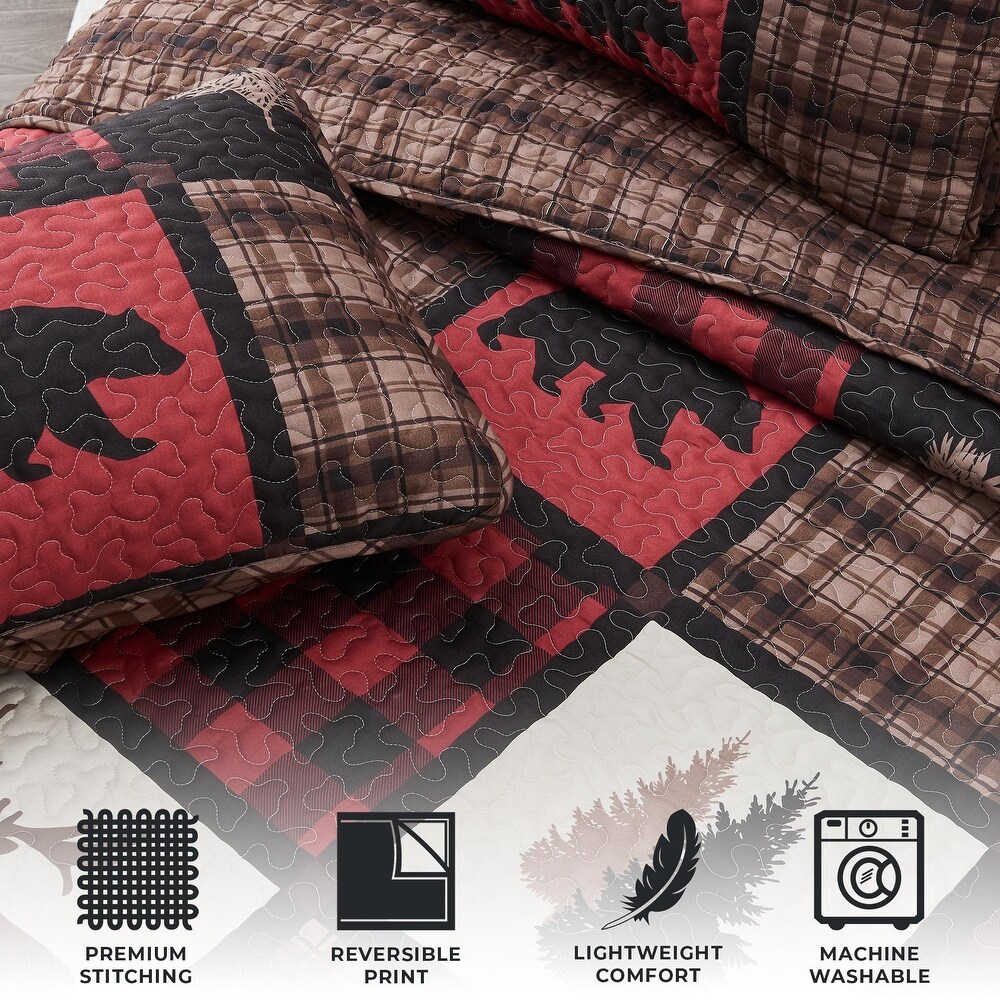 Premium Rustic Lodge  Season Quilt Set
