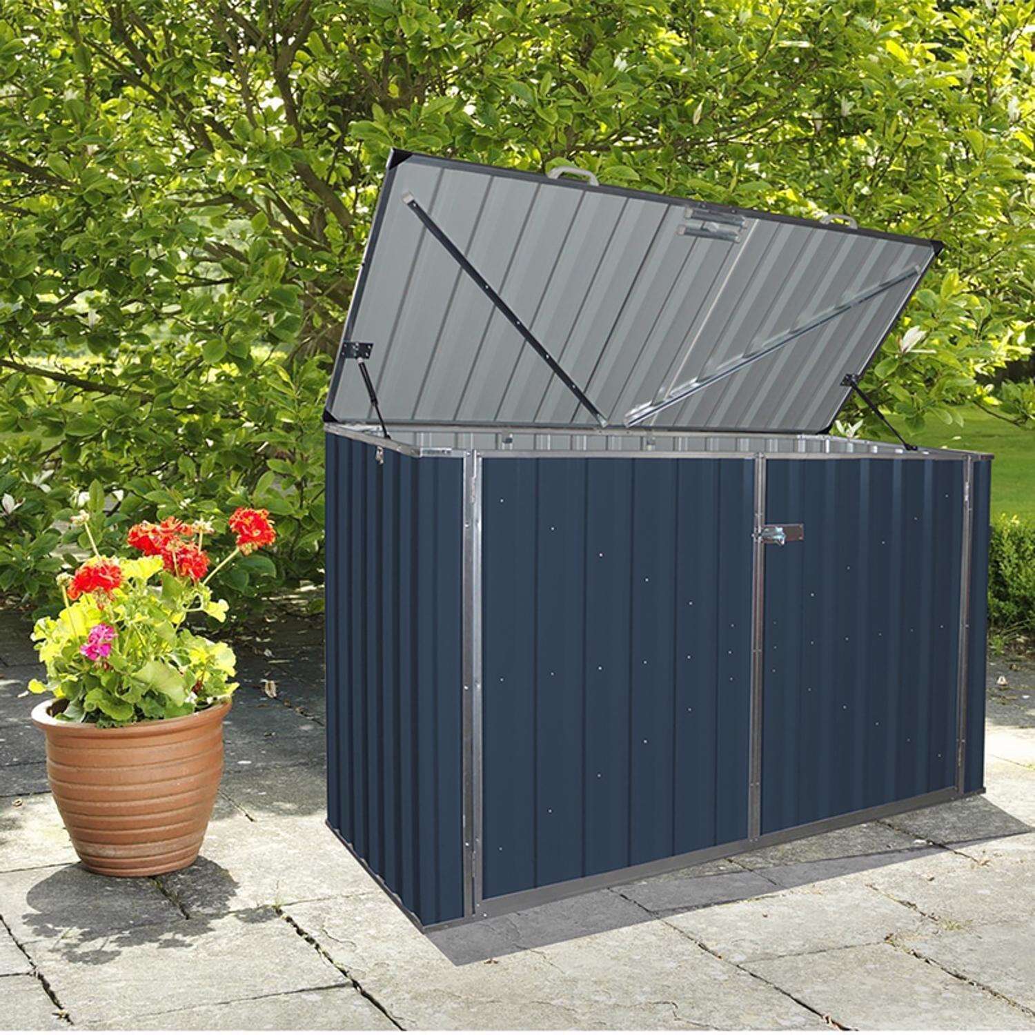 Build-Well 6 ft. x 3 ft. Metal Horizontal Modern Storage Shed without Floor Kit